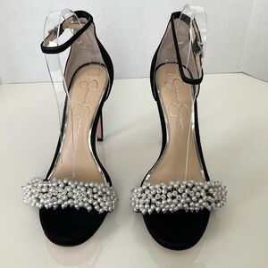 Jessica Simpson Pearl Embellished Heels Sz 8.5